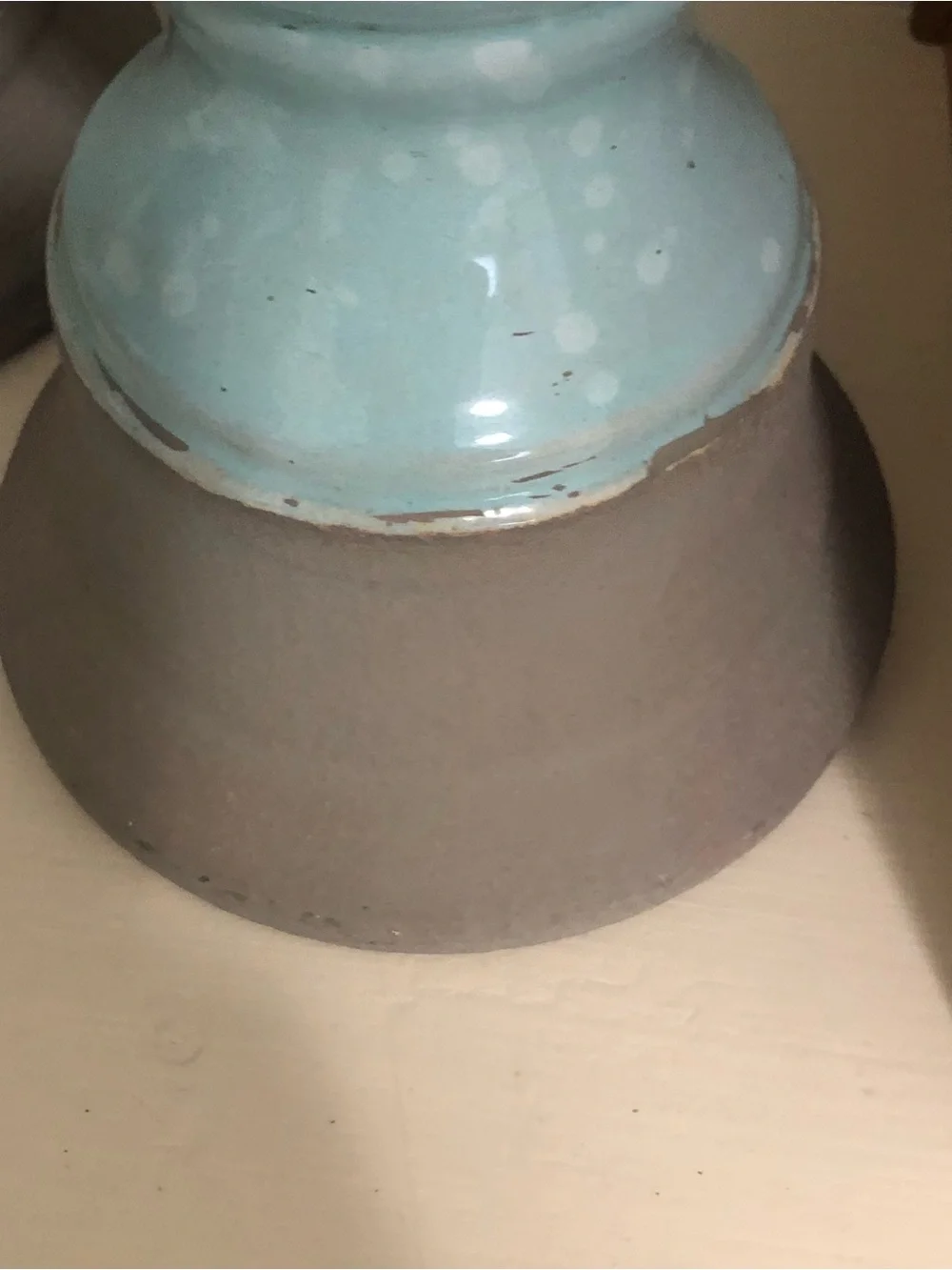 Pier 1 Aqua Ceramic Candlestick Holder. 13.5”
